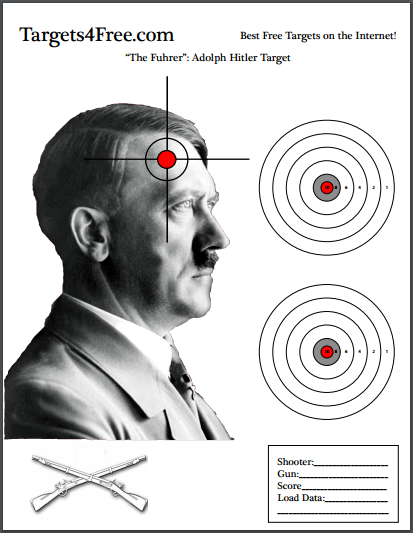 hitler target for shooting printable free