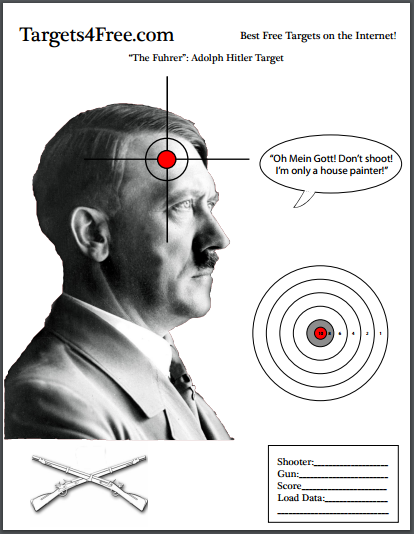 adolf hitler shooting target