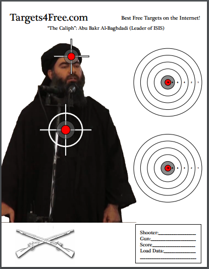 Abu Bakr Al-Baghdadi ISIS Shooting Target