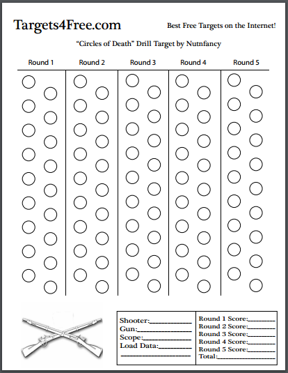 Nutnfancy Circles of Death Shooting Drill Target