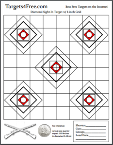 Free Shooting Targets - Diamond Site-In type Target