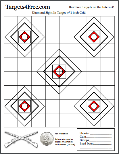 Diamond Sight-In Target (Champion Redfield Style)