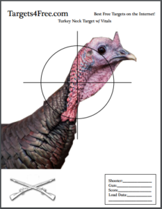 Free Shooting Target - Turkey Shotgun Hunting Target with Vitals 