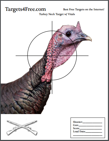 Printable Turkey Pattern Target