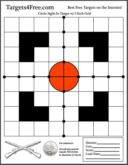 circle sight-in shooting target