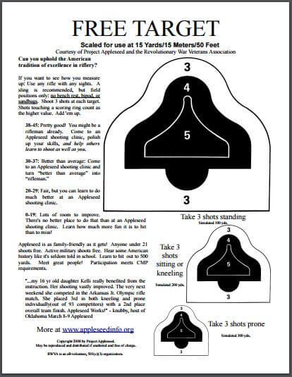 Project Appleseed Targets - 15 Yard Bell
