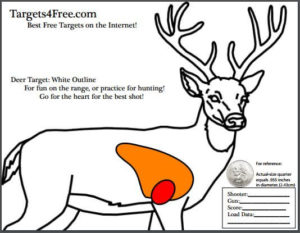 deer target shooting white outline targets4free snip