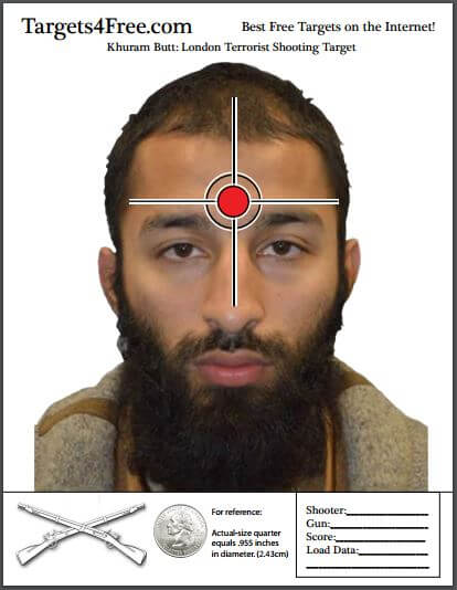 Khuram Butt London Terrorist Shooting Target Targets4Free Snip