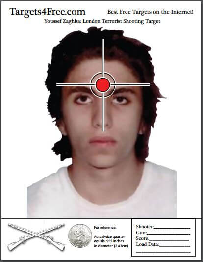 Youssef Zaghba London Terrorist Shooting Target Targets4Free Snip