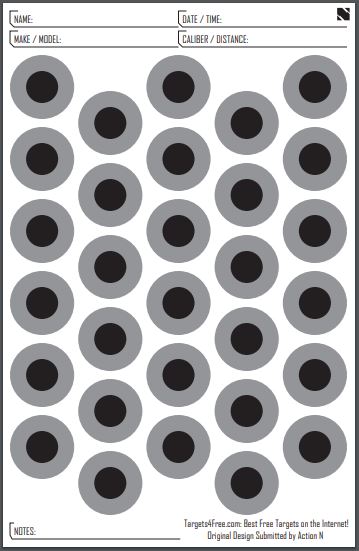 11x17 Dot Target by Action N Targets4Free