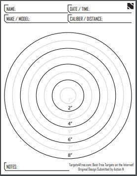 bullseye target by action n targets4free