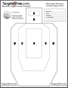 IPSC Target Silhouette Free Printable Targets by Targets4Free