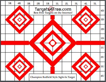 champion redfield style sight in target printable for