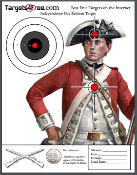 Fourth of July Redcoat Shooting Target by Targets4Free