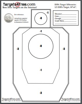 idpa target silhouette free printable targets targets4free